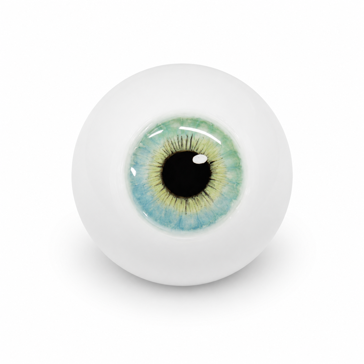 Handmade Aqua-Yellow Decorative Eye