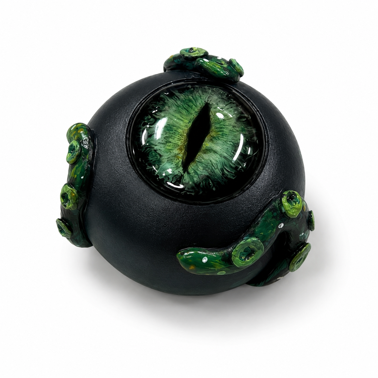 Handmade Green Reptile Sculpture Eye - No Camera Hole 2