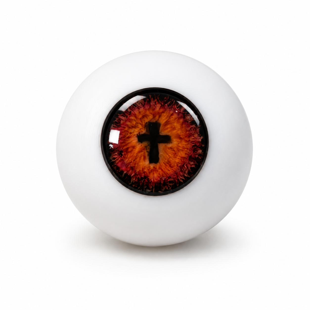 Handmade Orange Cross-Pupil Decorative Eye